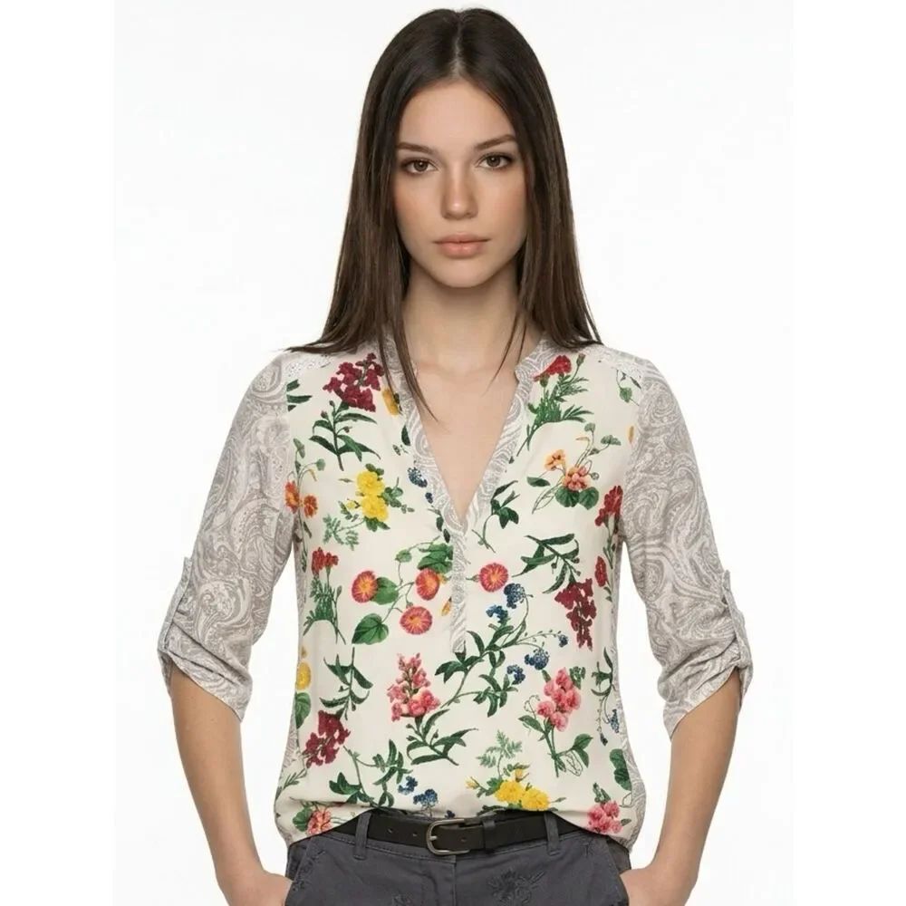 ANTHROPOLOGIE | TINY Effie Floral Top Long Sleeve